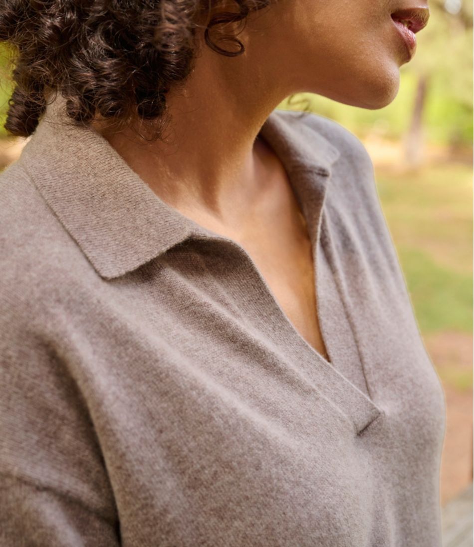 L.L.Bean | Women's Classic Cashmere Sweater, Relaxed Polo