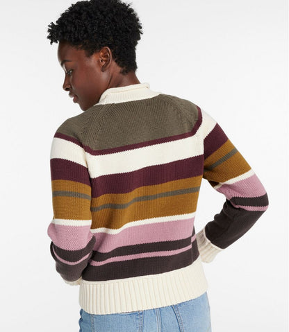 L.L.Bean | Women's Signature Original Cotton Sweater, Rollneck Stripe