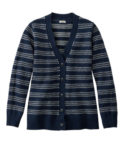 L.L.Bean | Women's Bean's Classic Ragg Wool Sweater, Button-Front Cardigan Novelty