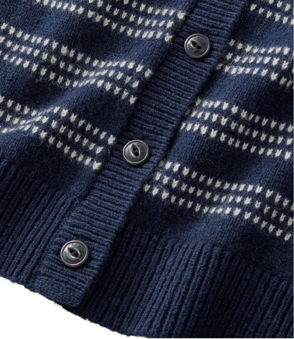 L.L.Bean | Women's Bean's Classic Ragg Wool Sweater, Button-Front Cardigan Novelty