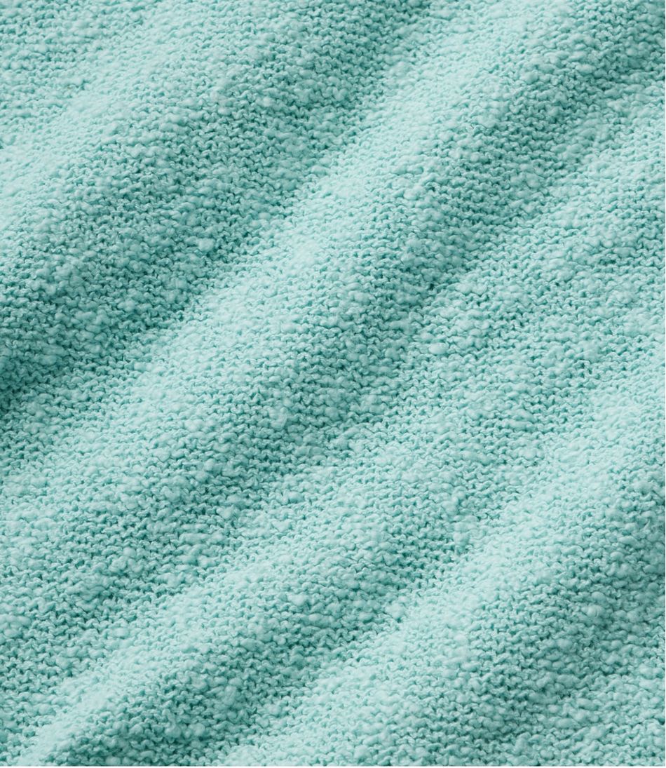 L.L.Bean | Women's Midweight Cotton Slub Sweater, Henley Short-Sleeve