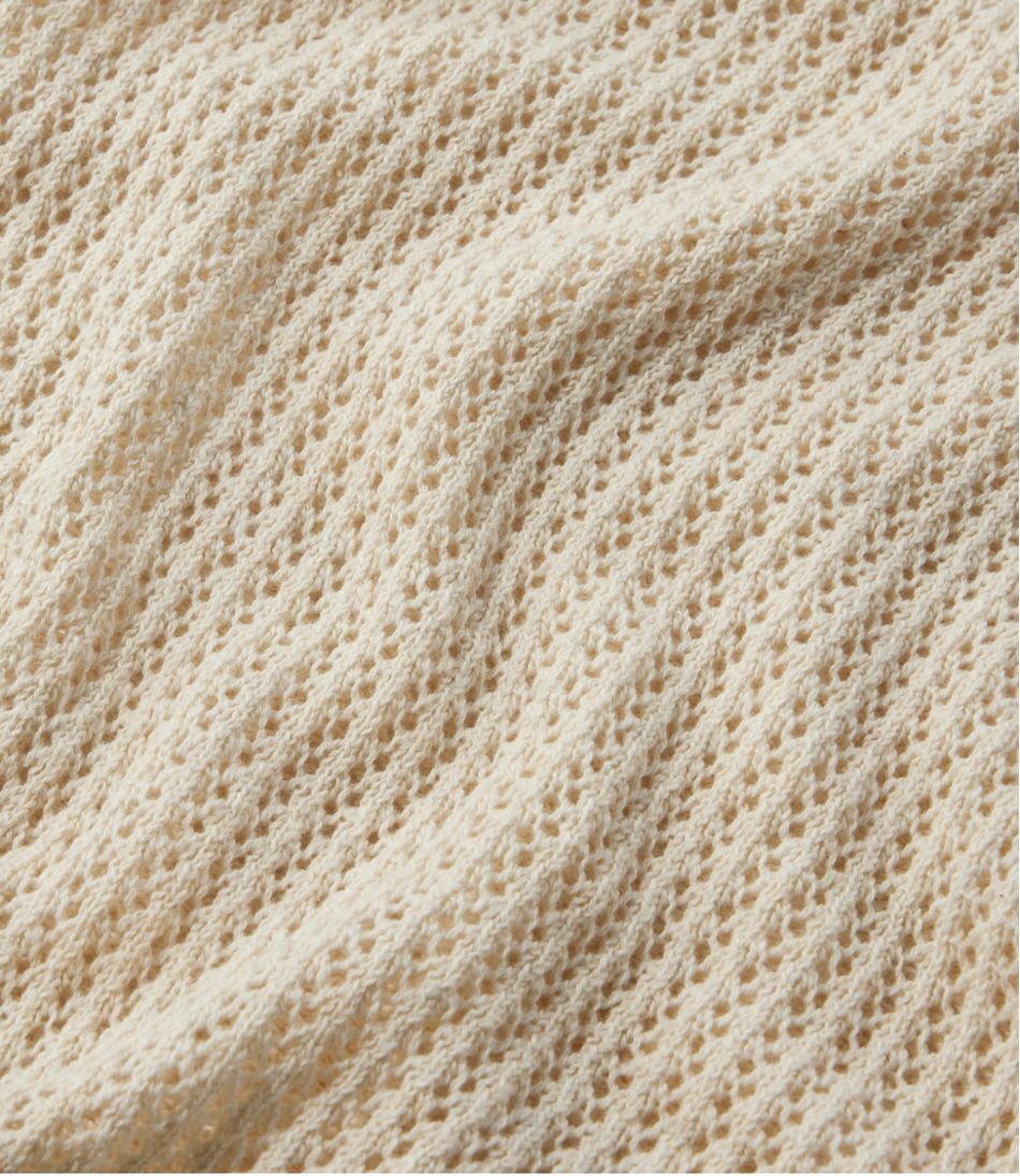 L.L.Bean | Women's Organic Cotton Slub Pointelle Sweater, Polo