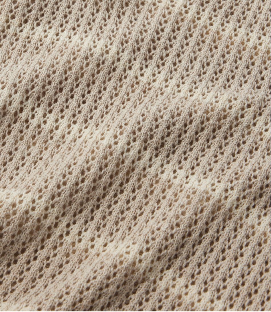 L.L.Bean | Women's Organic Cotton Slub Pointelle Sweater, Polo