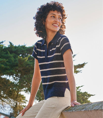 L.L.Bean | Women's Organic Cotton Slub Pointelle Sweater, Polo