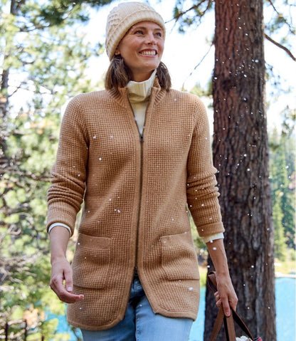 L.L.Bean | Women's SuperSoft Waffle Sweater, Coatigan