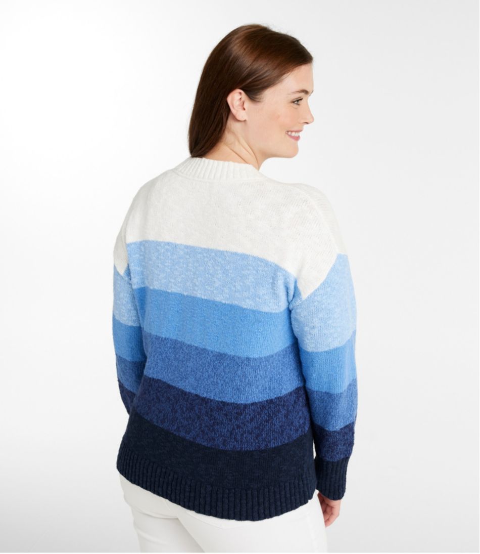 L.L.Bean | Women's Cotton Ragg Sweater, Crewneck Stripe