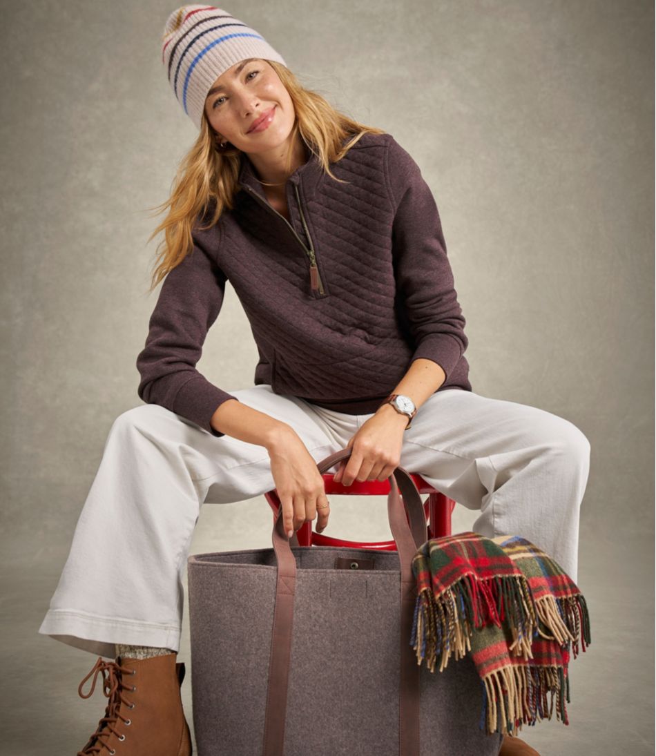 L.L.Bean | Women's Quilted Quarter-Zip Pullover