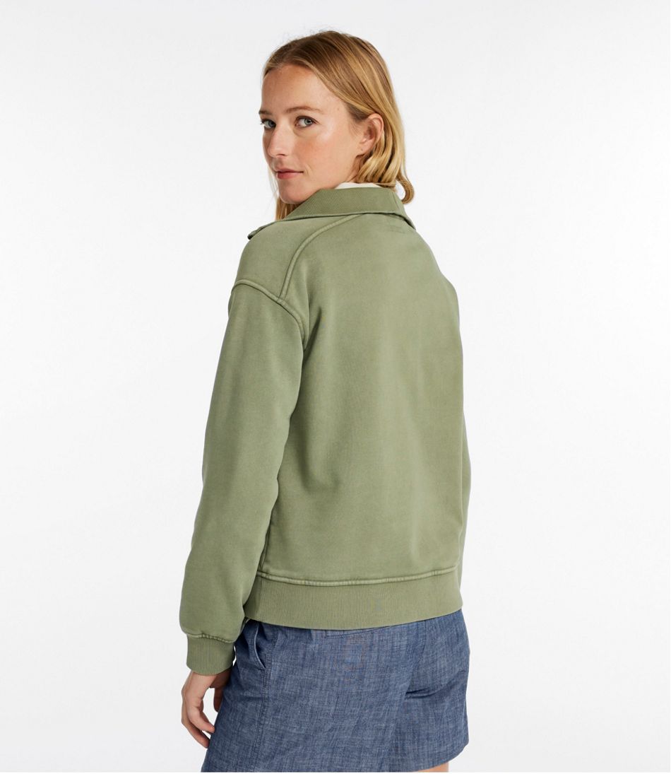 L.L.Bean | Women's Sunwashed Sweats, Quarter-Zip