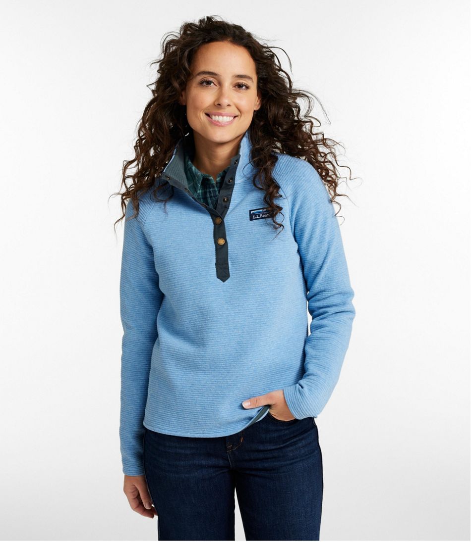 L.L.Bean | Women's Lakewashed Double-Knit Quarter-Snap