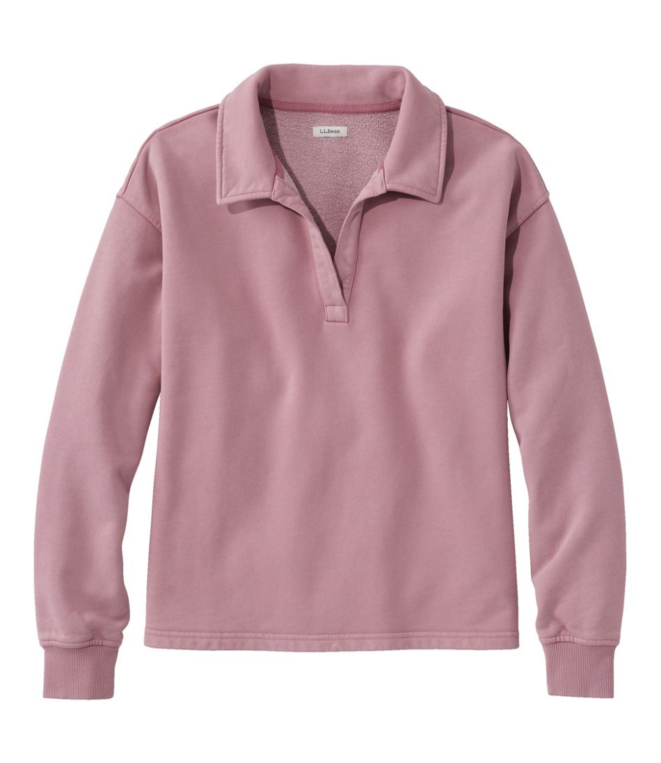 L.L.Bean | Women's Sunwashed Sweats, Splitneck Polo