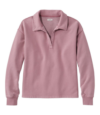 L.L.Bean | Women's Sunwashed Sweats, Splitneck Polo
