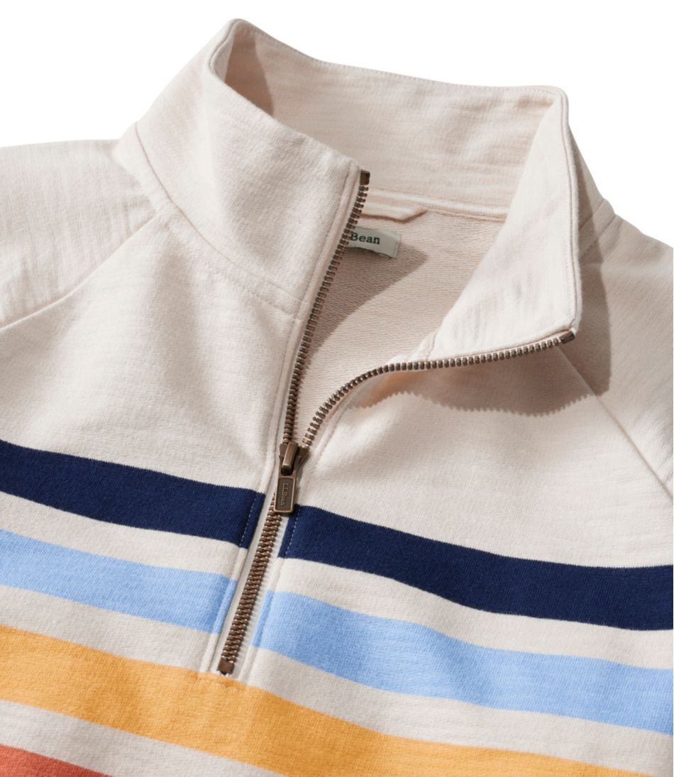 L.L.Bean | Women's Peaks Island Quarter-Zip Pullover, Stripe