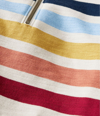 L.L.Bean | Women's Peaks Island Quarter-Zip Pullover, Stripe
