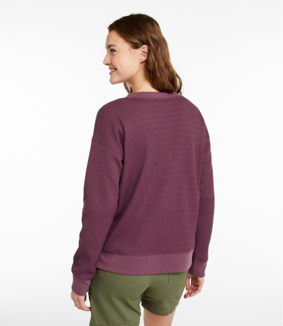 L.L.Bean | Women's Birchwood Brushed Waffle Top, V-Neck