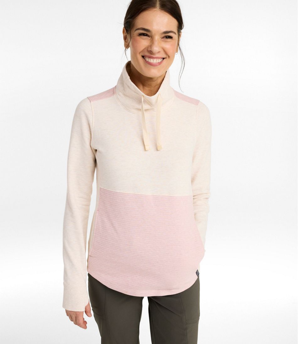 L.L.Bean | Women's Bean's Cozy Mixed Knits Pullover, Colorblock