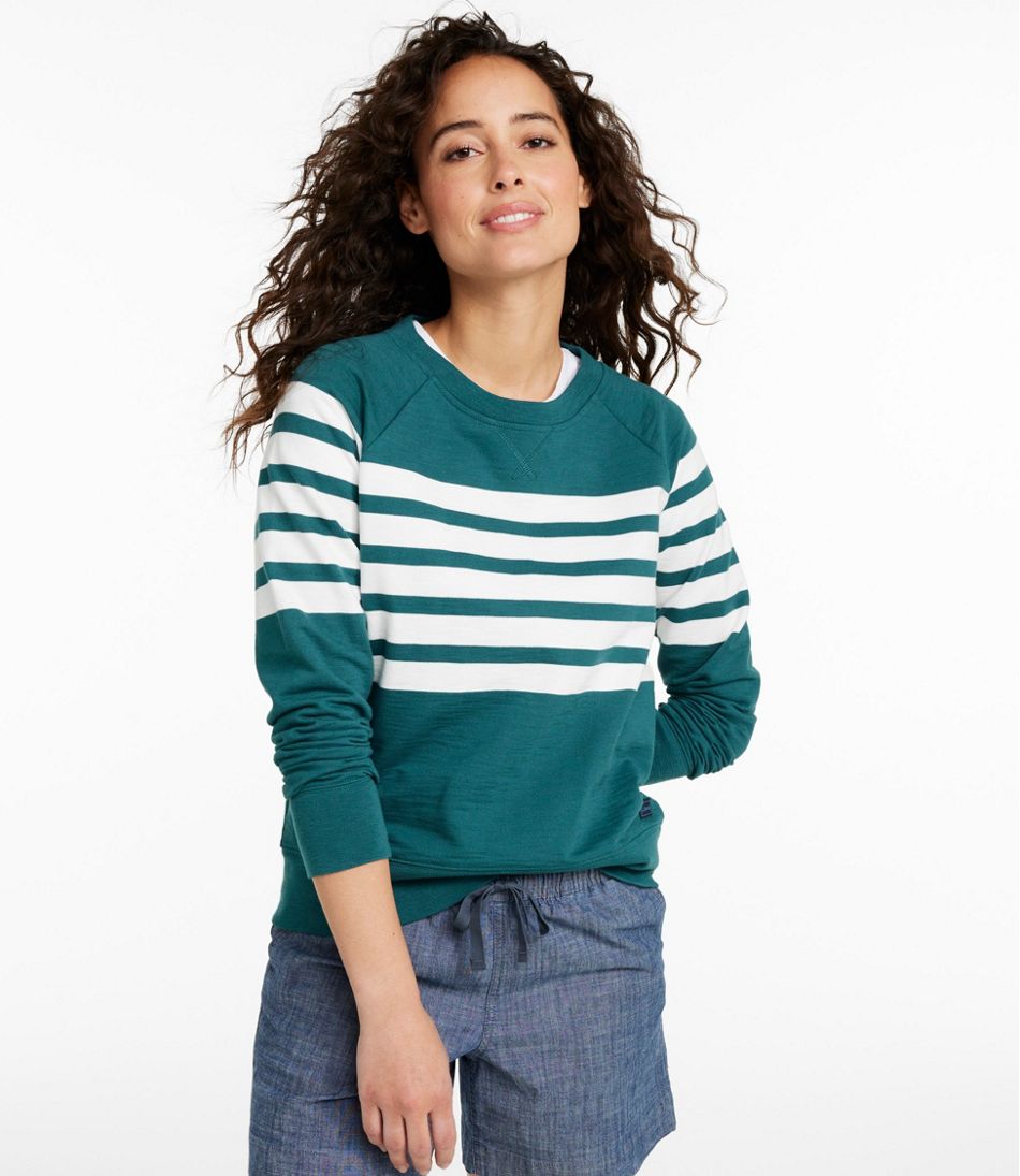 L.L.Bean | Women's Peaks Island Crewneck, Stripe