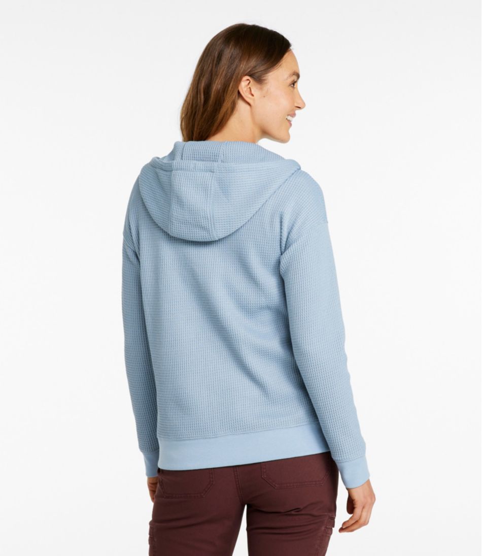 L.L.Bean | Women's Birchwood Brushed Waffle Full-Zip Hoodie