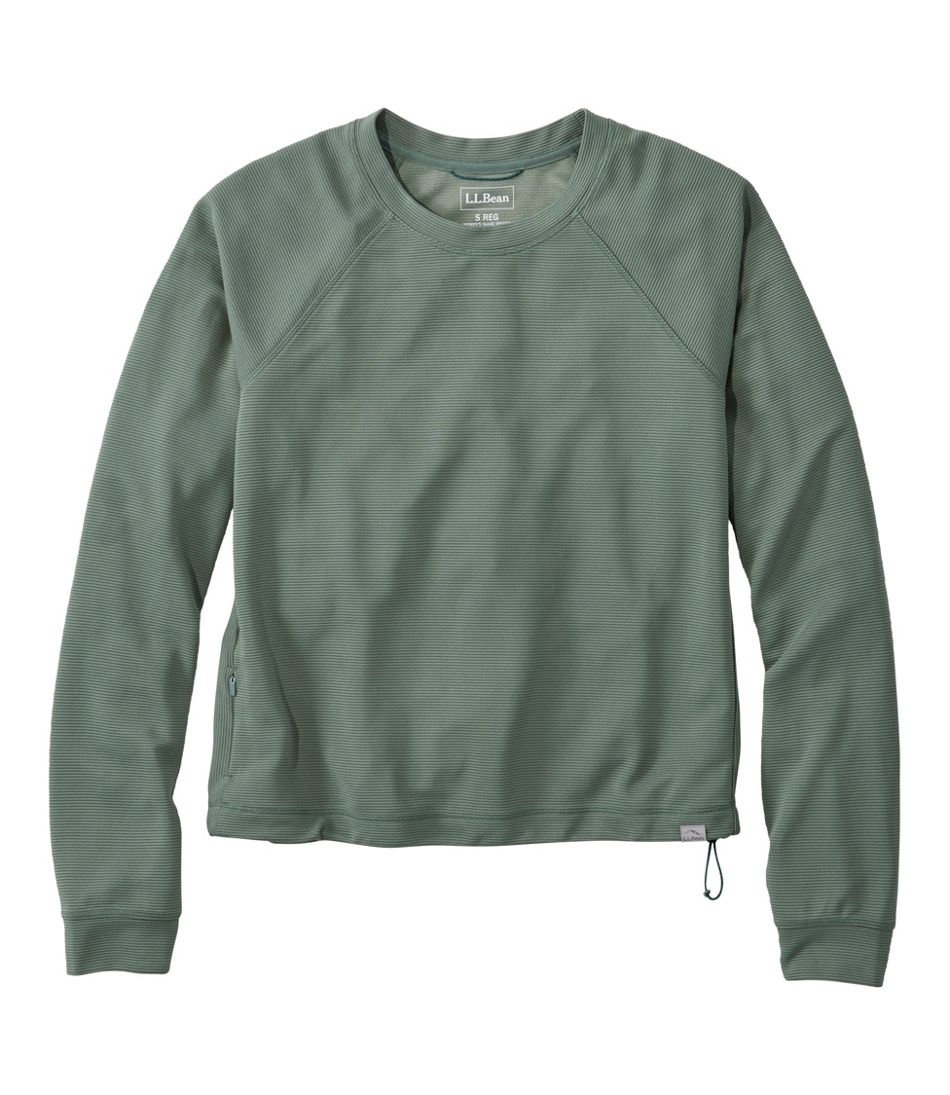 L.L.Bean | Women's VentureStretch Ottoman-Rib Pullover, Cropped