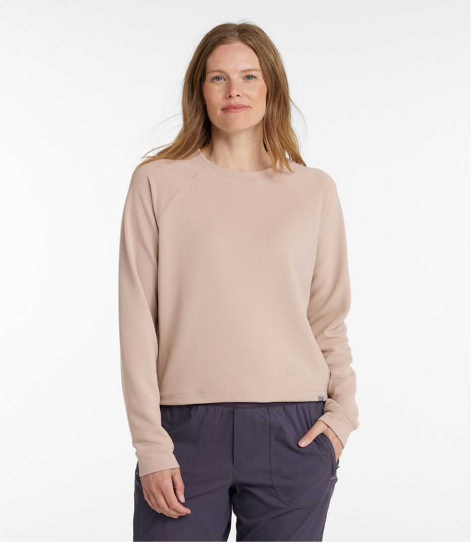 L.L.Bean | Women's VentureStretch Ottoman-Rib Pullover, Cropped
