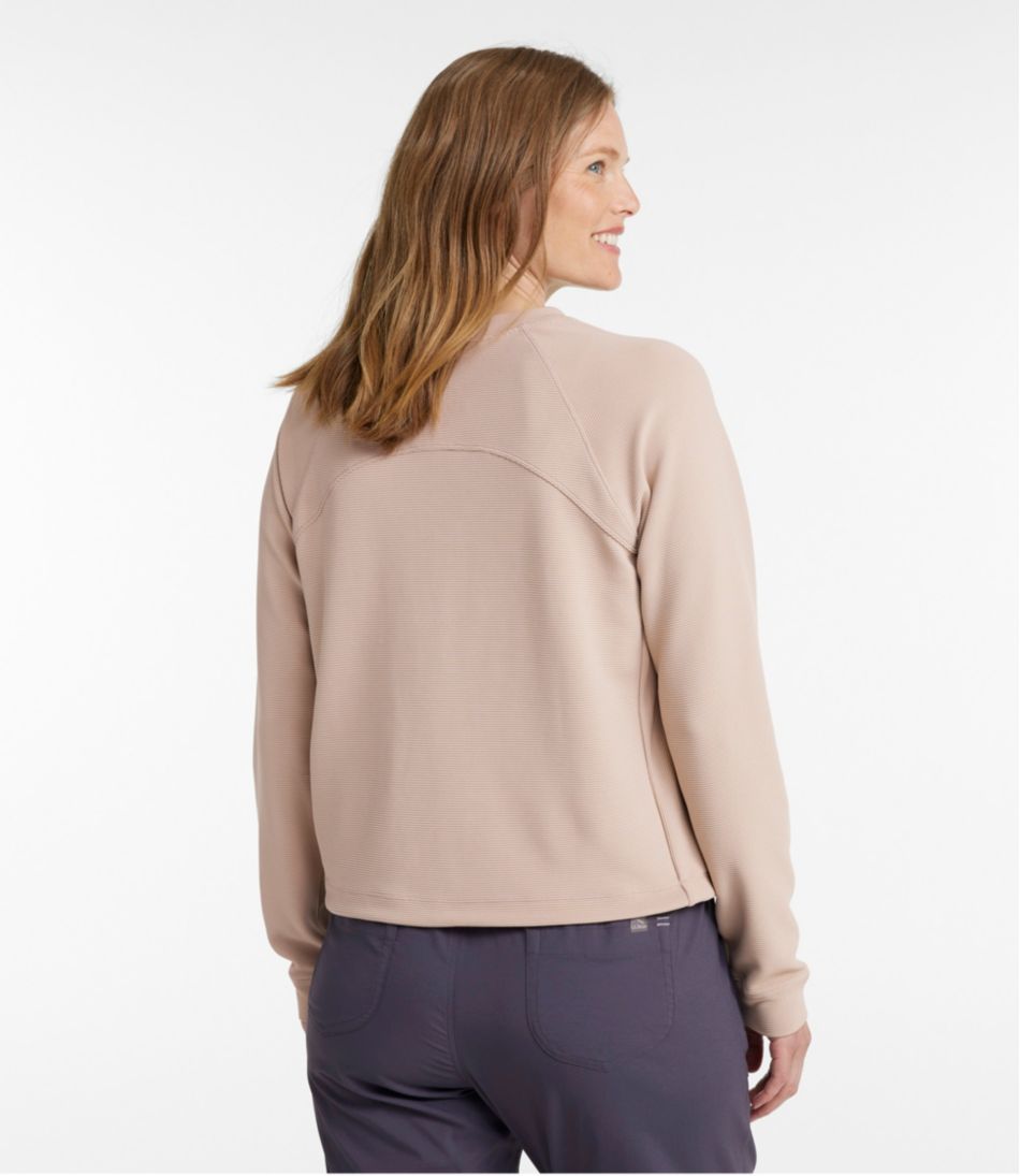 L.L.Bean | Women's VentureStretch Ottoman-Rib Pullover, Cropped