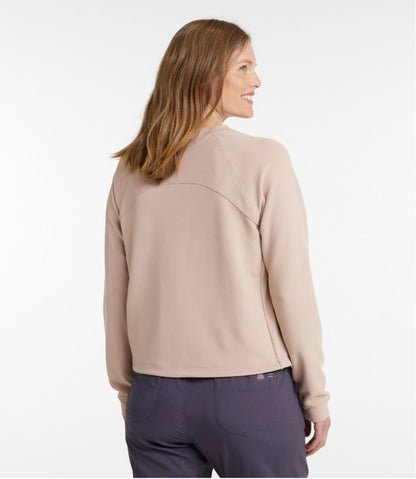 L.L.Bean | Women's VentureStretch Ottoman-Rib Pullover, Cropped