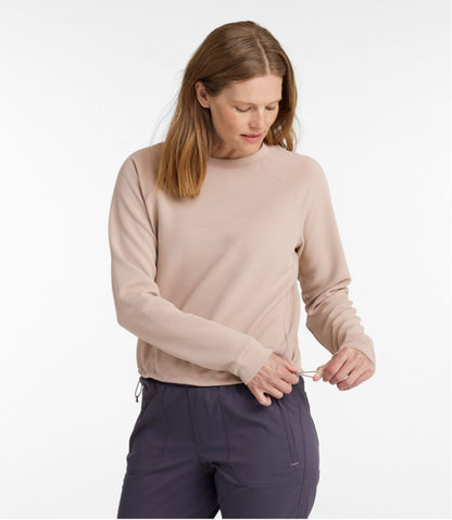 L.L.Bean | Women's VentureStretch Ottoman-Rib Pullover, Cropped
