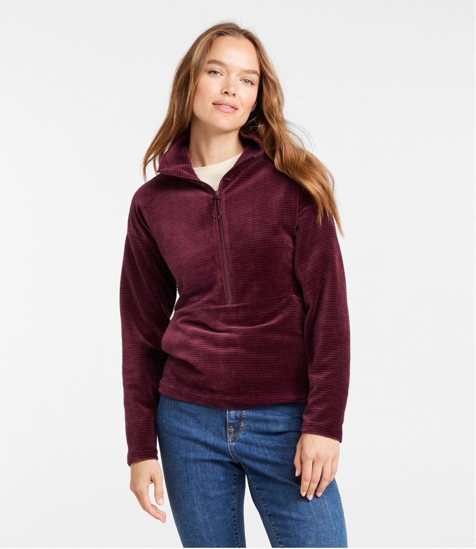 L.L.Bean | Women's Soft Stretch Corduroy Pullover, Half-Zip