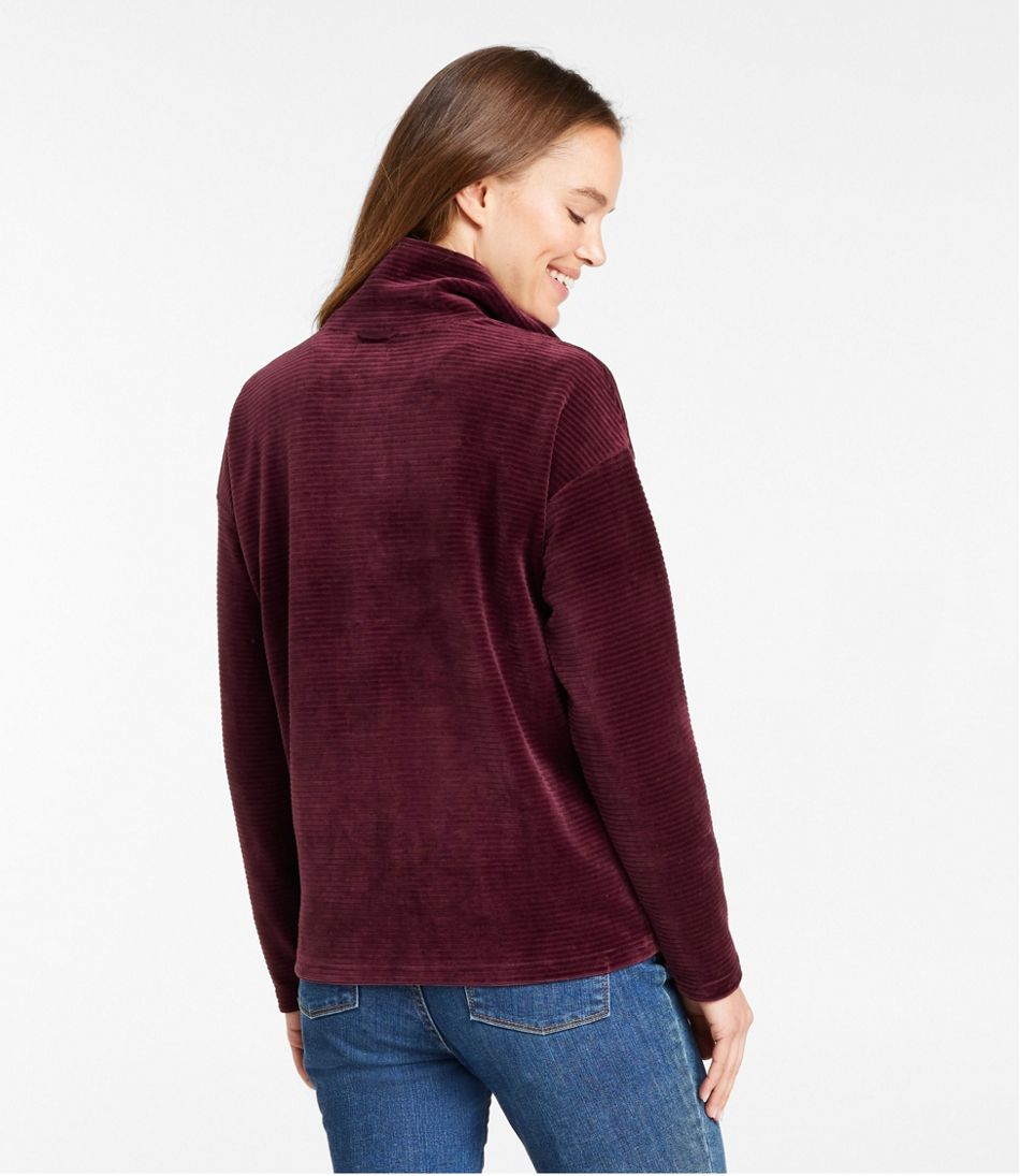 L.L.Bean | Women's Soft Stretch Corduroy Pullover, Half-Zip