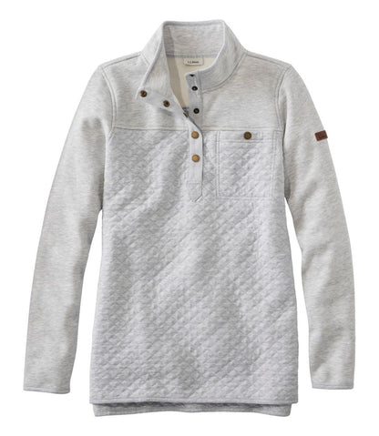 L.L.Bean | Women's Quilted Sweatshirt, Mockneck Tunic