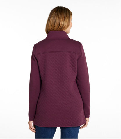 L.L.Bean | Women's Quilted Sweatshirt, Mockneck Tunic