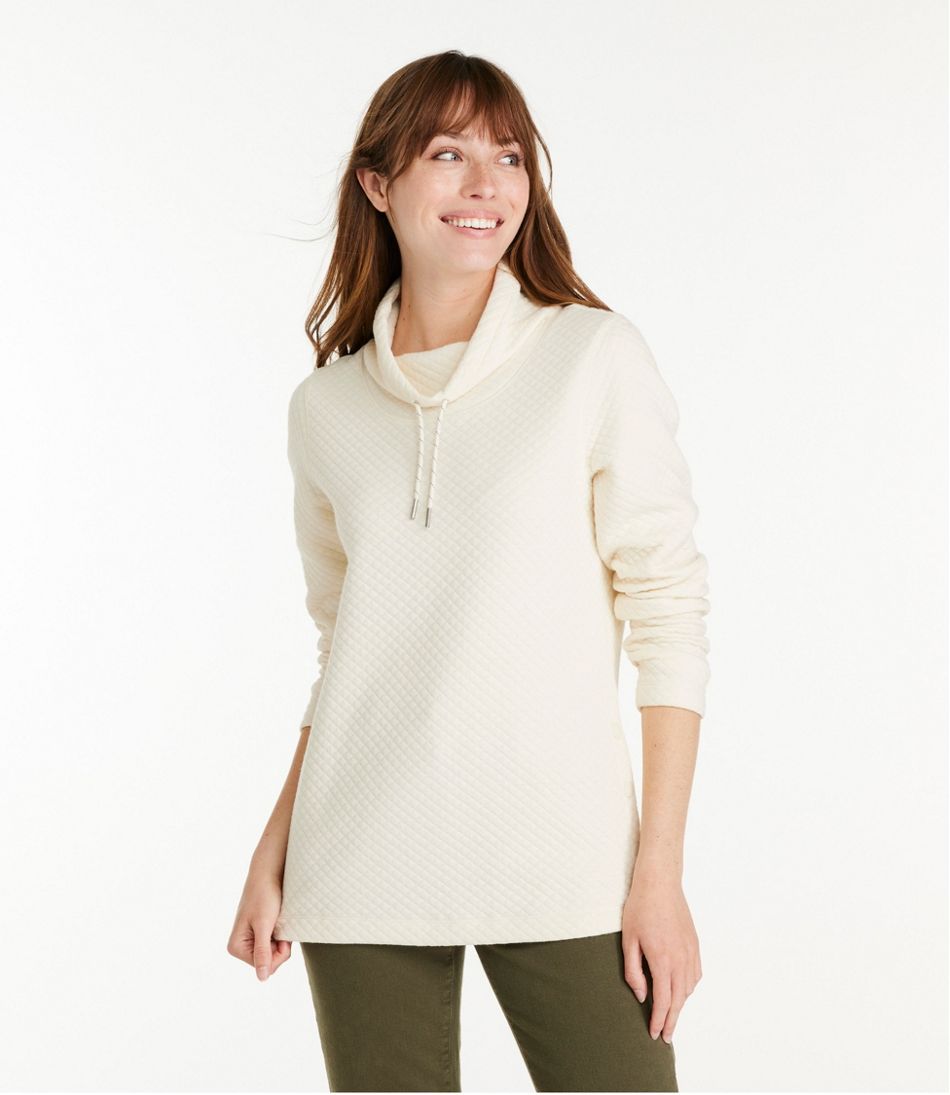 L.L.Bean | Women's SoftLight Quilted Top, Funnelneck Pullover