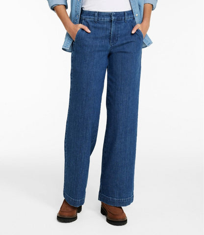 L.L.Bean | Women's True Shape Jeans, High-Rise Wide-Leg Trouser