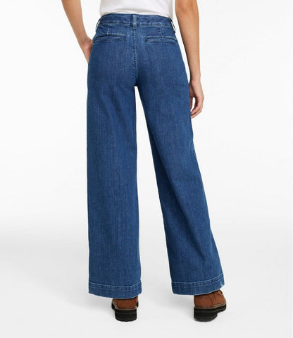 L.L.Bean | Women's True Shape Jeans, High-Rise Wide-Leg Trouser