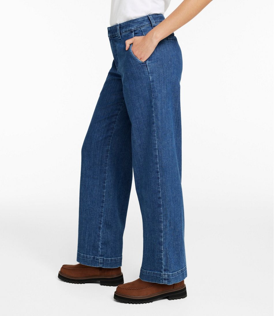L.L.Bean | Women's True Shape Jeans, High-Rise Wide-Leg Trouser