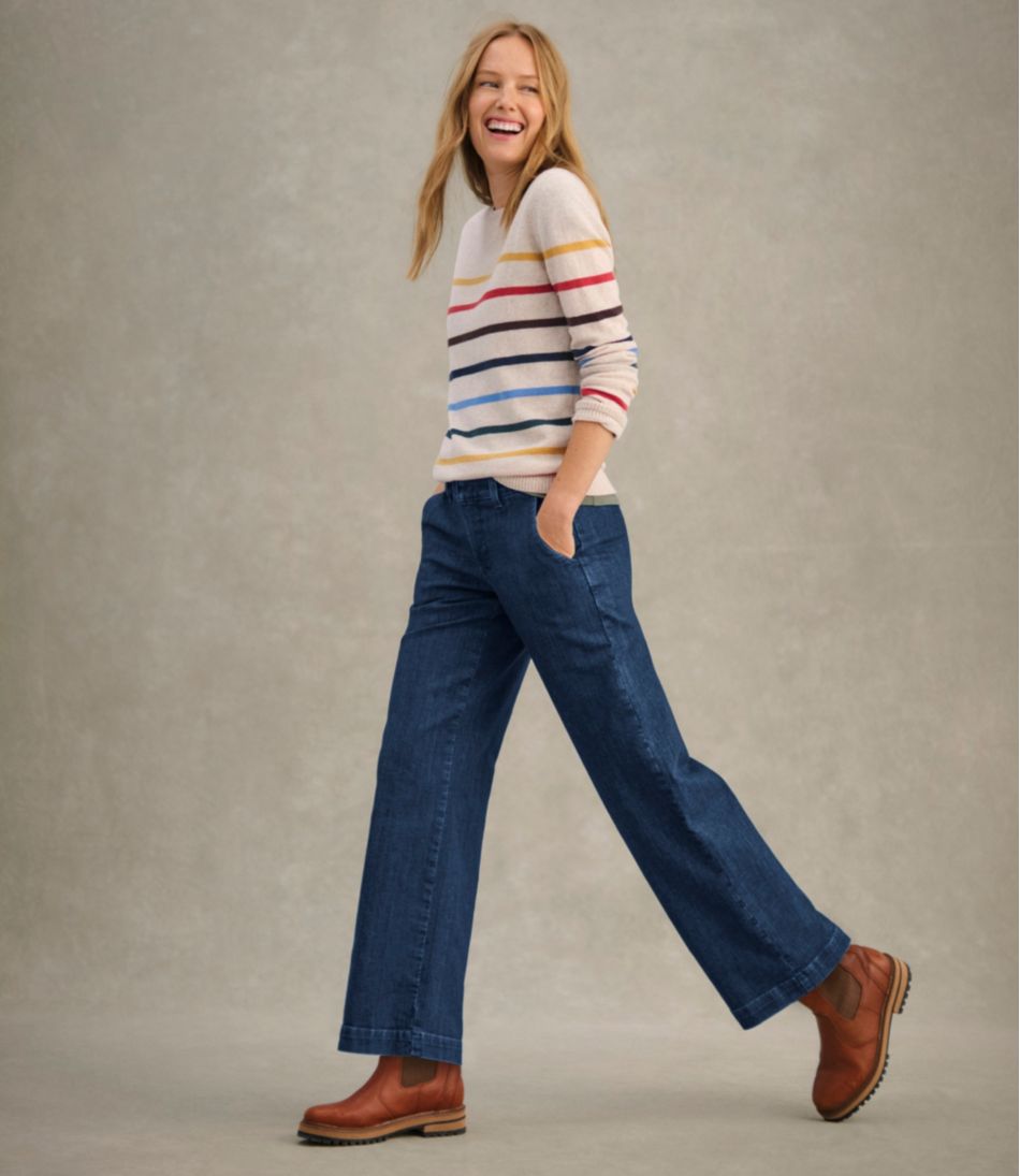 L.L.Bean | Women's True Shape Jeans, High-Rise Wide-Leg Trouser