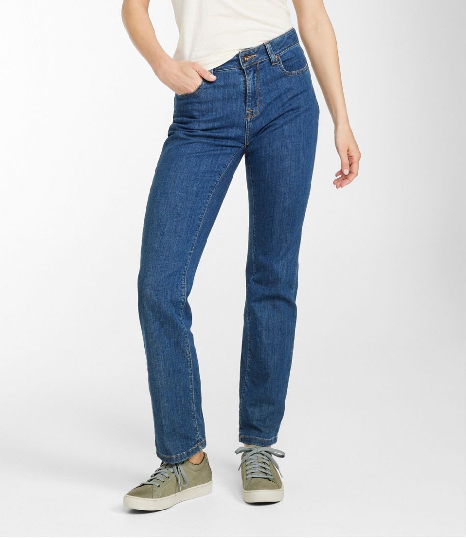 L.L.Bean | Women's True Shape Jeans, High-Rise Straight-Leg