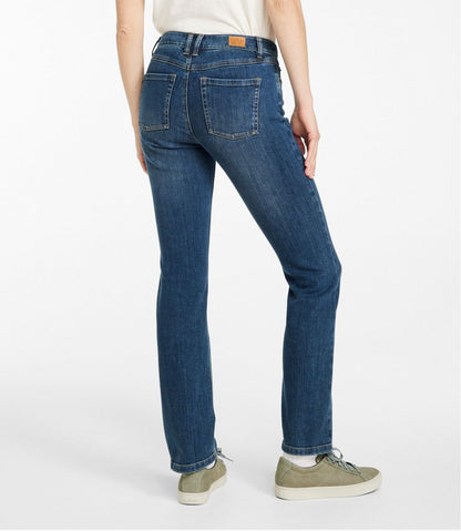 L.L.Bean | Women's BeanFlex® Jeans, Mid-Rise Straight-Leg
