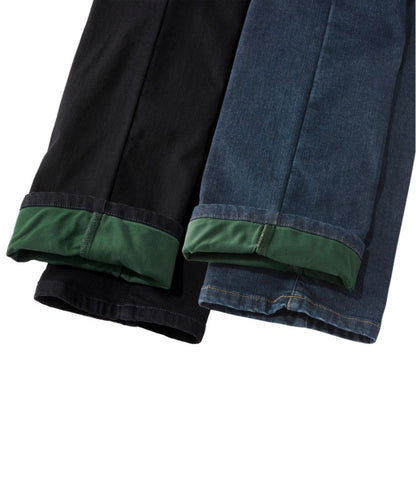 L.L.Bean | Women's True Shape Jeans, High-Rise Straight-Leg Fleece-Lined