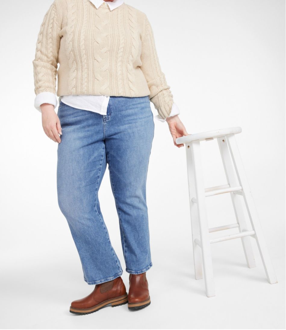 L.L.Bean | Women's L.L.Bean Everyday Stretch Jeans, High-Rise Mini Bootcut Ankle