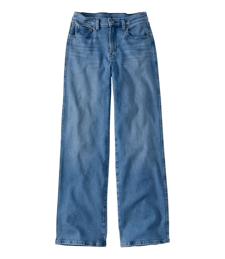 L.L.Bean | Women's L.L.Bean Everyday Stretch Jeans, High-Rise Relaxed Wide-Leg