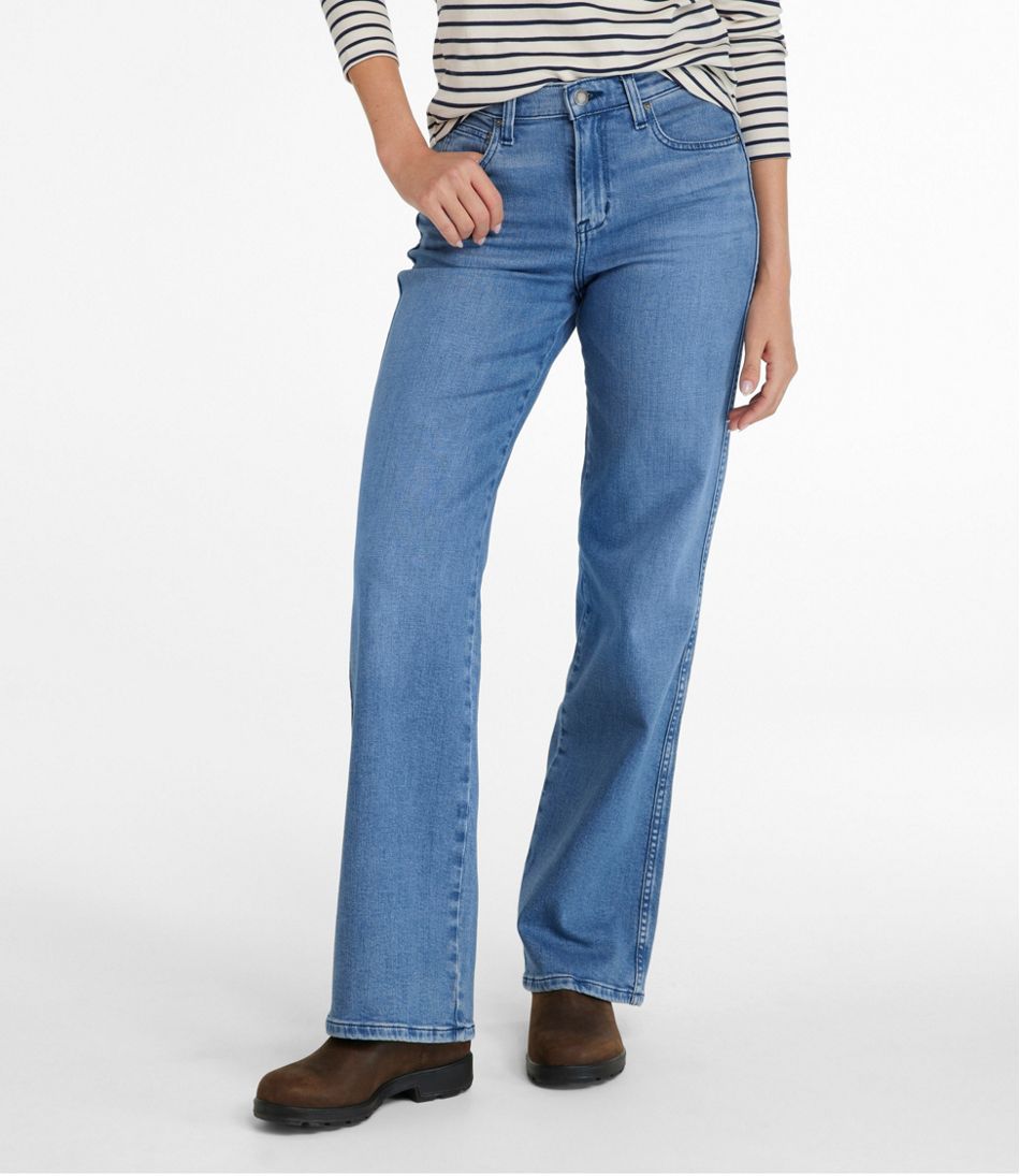 L.L.Bean | Women's L.L.Bean Everyday Stretch Jeans, High-Rise Relaxed Wide-Leg