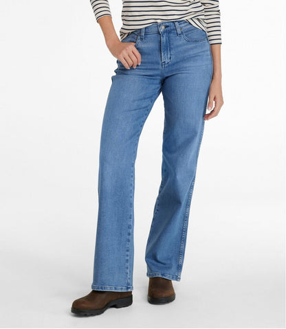 L.L.Bean | Women's L.L.Bean Everyday Stretch Jeans, High-Rise Relaxed Wide-Leg