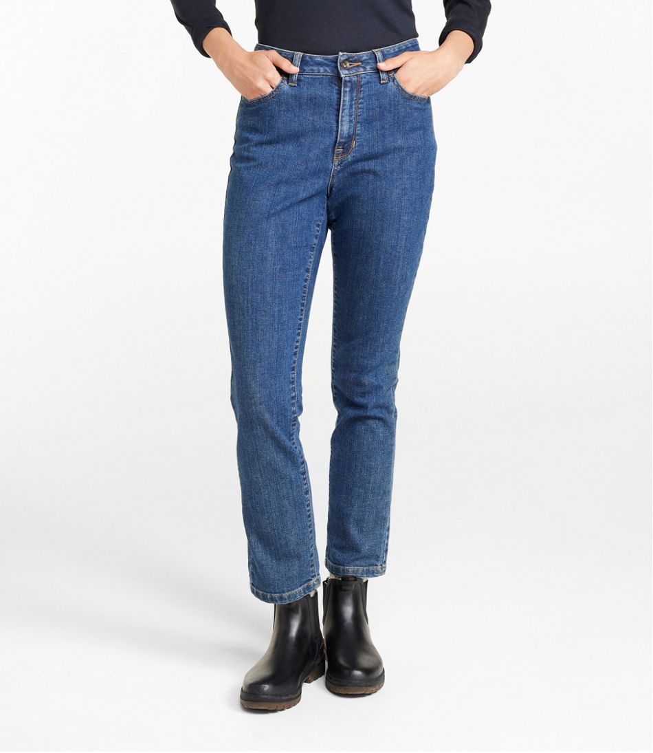 L.L.Bean | Women's True Shape Jeans, High-Rise Slim-Leg Ankle