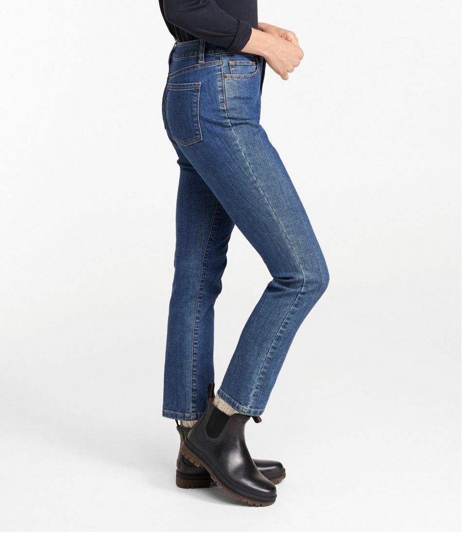 L.L.Bean | Women's True Shape Jeans, High-Rise Slim-Leg Ankle
