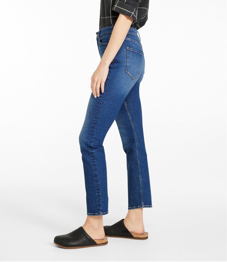 L.L.Bean | Women's Signature Super Stretch Jeans, High-Rise Skinny-Leg Ankle