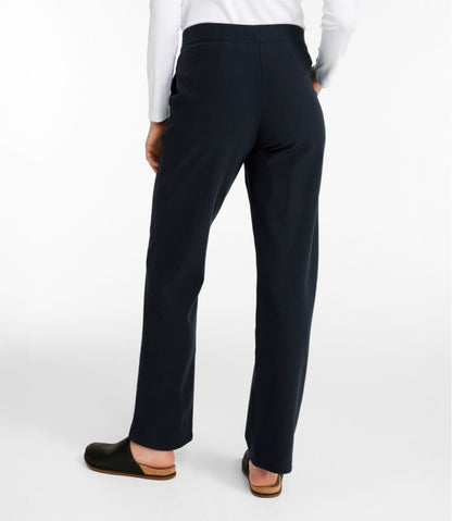 L.L.Bean | Women's Perfect Fit Pants, Fleece-Backed Straight-Leg