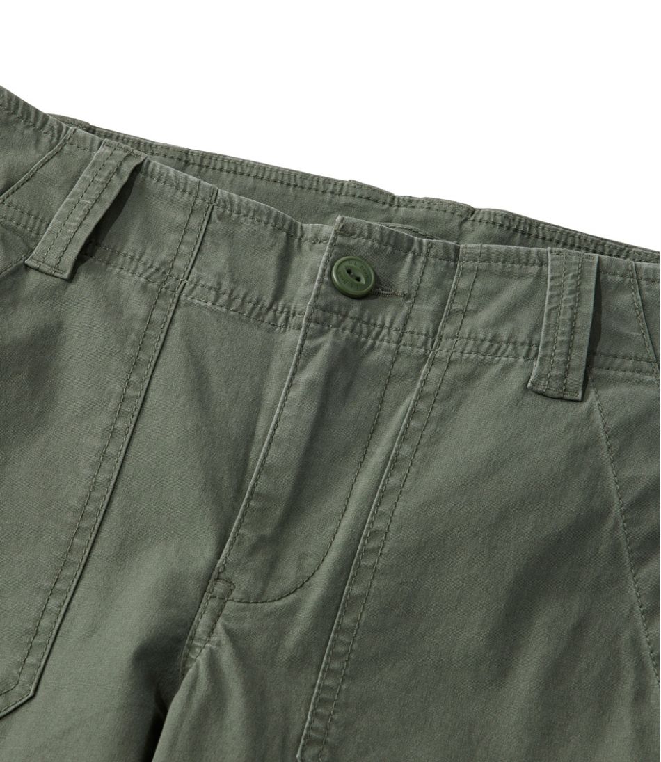 L.L.Bean | Women's 207 Vintage Cotton Canvas Pants, Mid-Rise Straight-Leg Cargo