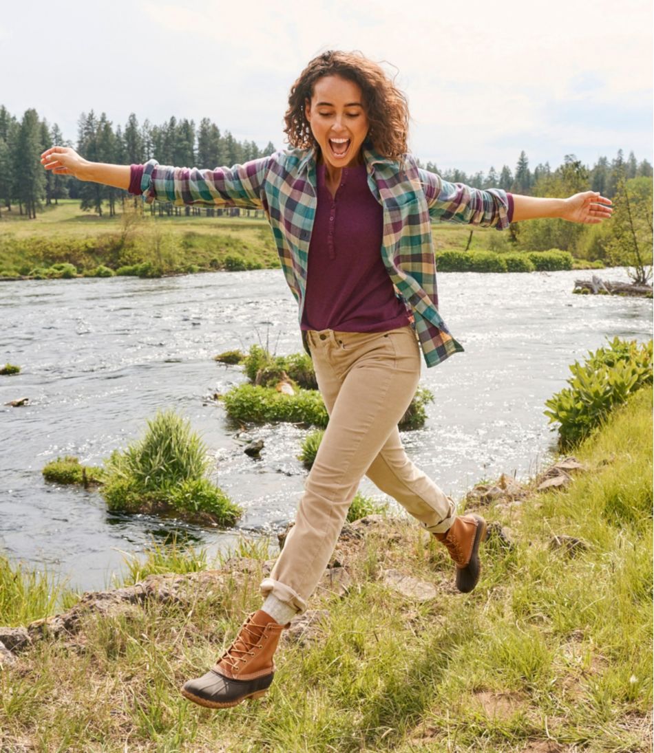 L.L.Bean | Women's BeanFlex Five-Pocket Corduroy Pants, Mid-Rise Straight-Leg