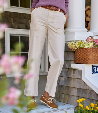 L.L.Bean | Women's 207 Vintage Cotton Canvas Pants, High-Rise Wide-Leg