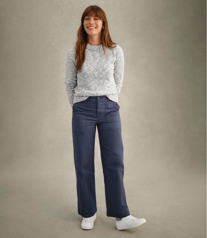 L.L.Bean | Women's 207 Vintage Cotton Canvas Pants, High-Rise Wide-Leg